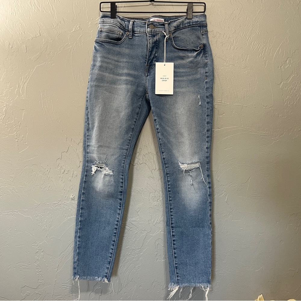 Lucky Jeans Ava Sweet Mid‎ Rise Crop 6/28 nwt